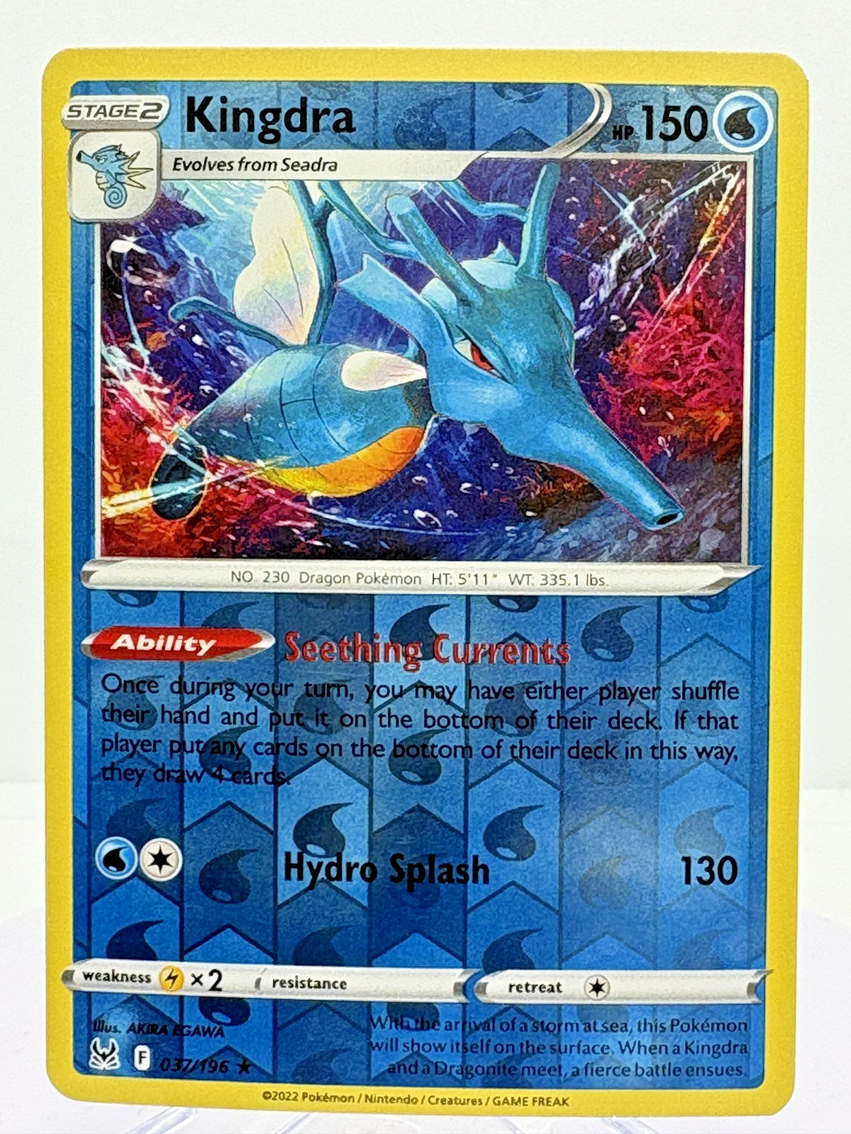 Pokemon – Sword & Shield – Lost Origin – Kingdra – 37/196 – (Reverse Holo)