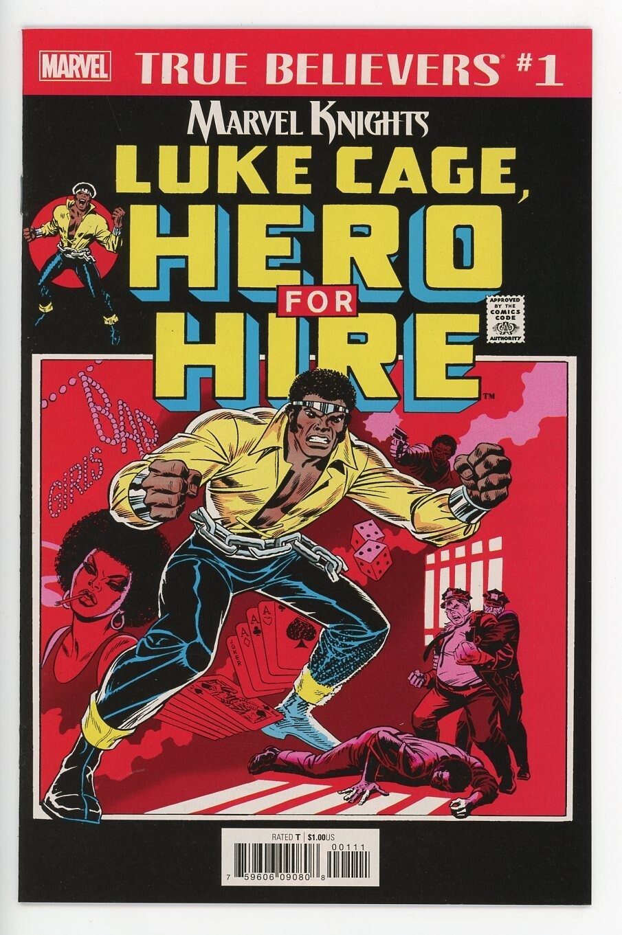 TRUE BELIEVERS MARVEL KNIGHTS 20th ANN. LUKE CAGE HERO FOR HIRE #1 NM 2018 b-164