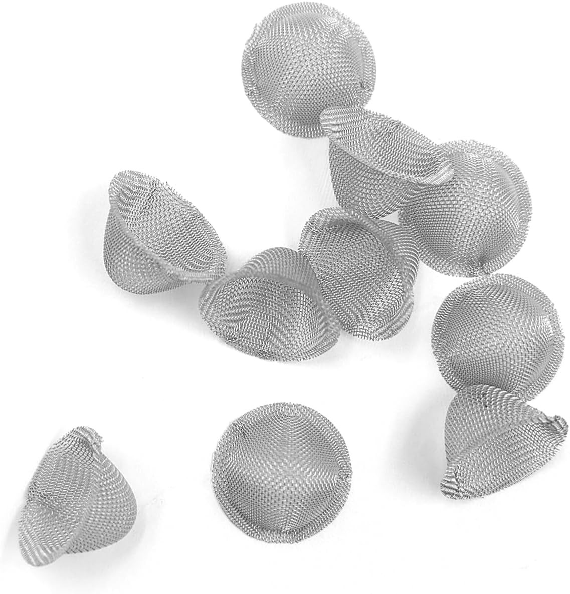 100 PCS 3/4 Inch Stainless Steel Pipe Screens + 10 Pcs 1/2 Inch Mini Bowl Metal