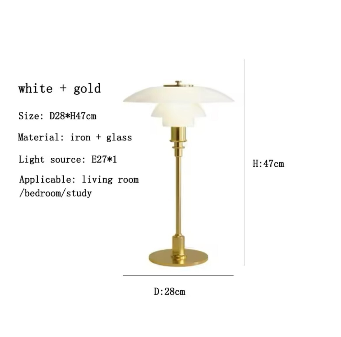 Art Deco Table Lamp Inspired by Paul Hemingsen’s PH-3 1/2-2 1/2 Design in 1924