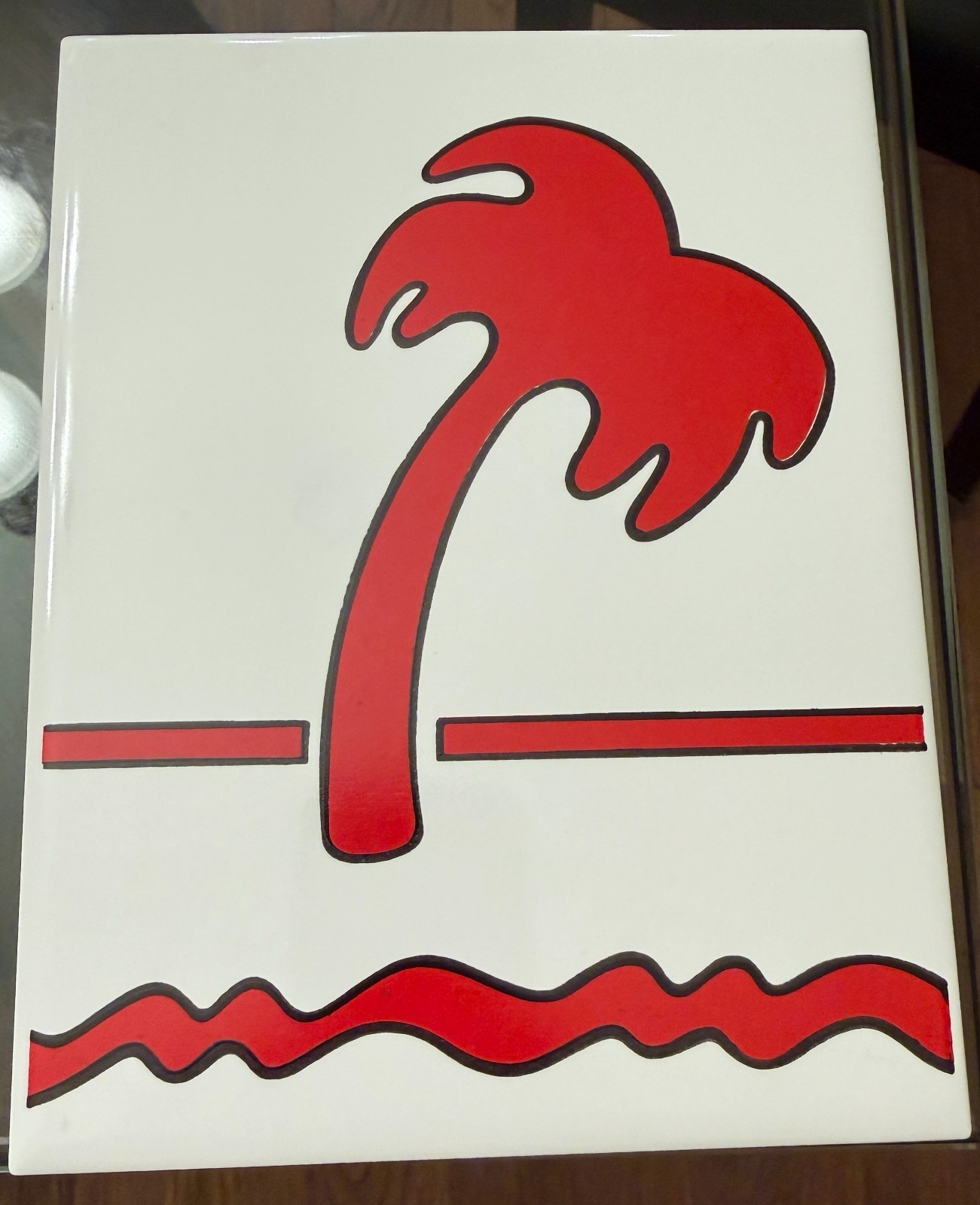 In N Out tile Authentic 4.5” x 8” Palm Tree a Rare Find!