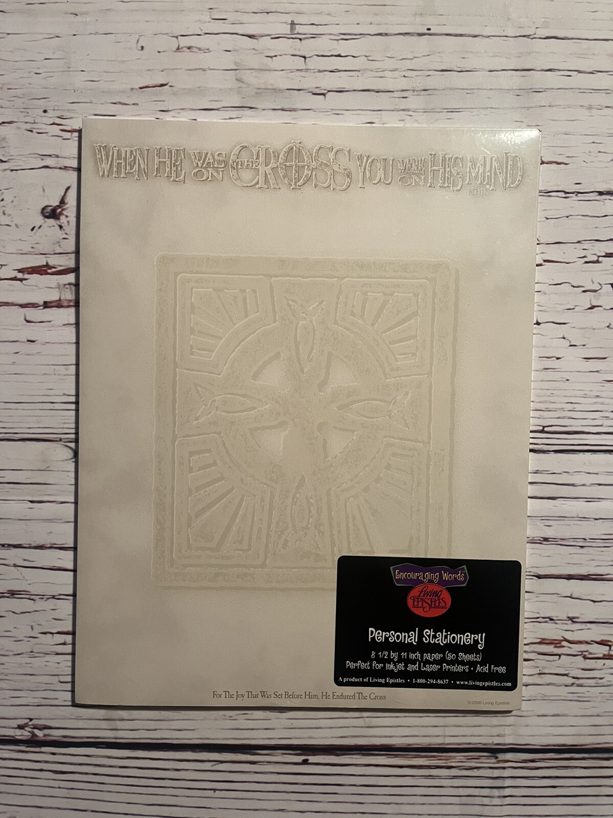 Living Epistles Personal Stationery 8.5 X 11 In 50 Sheets New 2000 Rare HTF VTG
