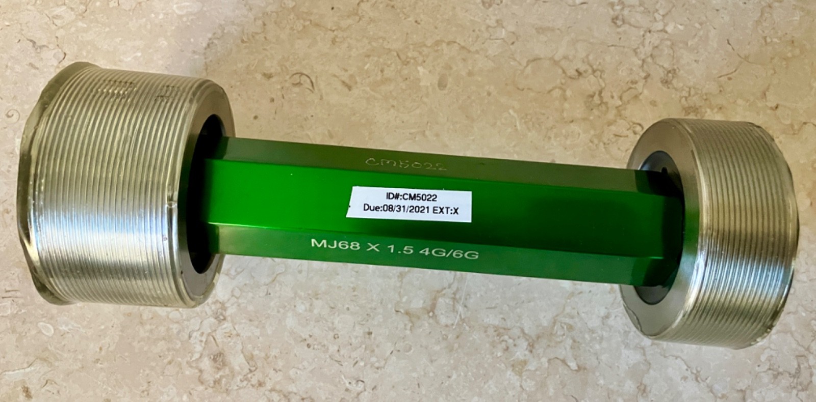 GF GAGE MJ68 X 1.5 4G6G METRIC THREAD PLUG GAGE M68 GO NO GO = 2.64008 & 2.64528