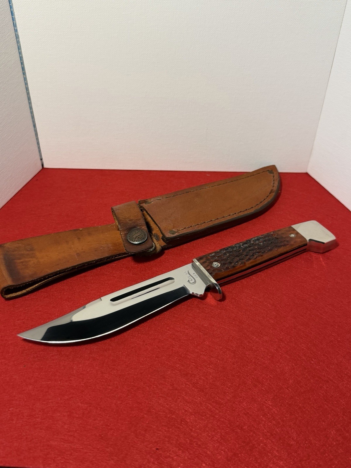 Case XX Slab Side Hunter Large Version 647-5 Chestnut Bone W/ Box Nice