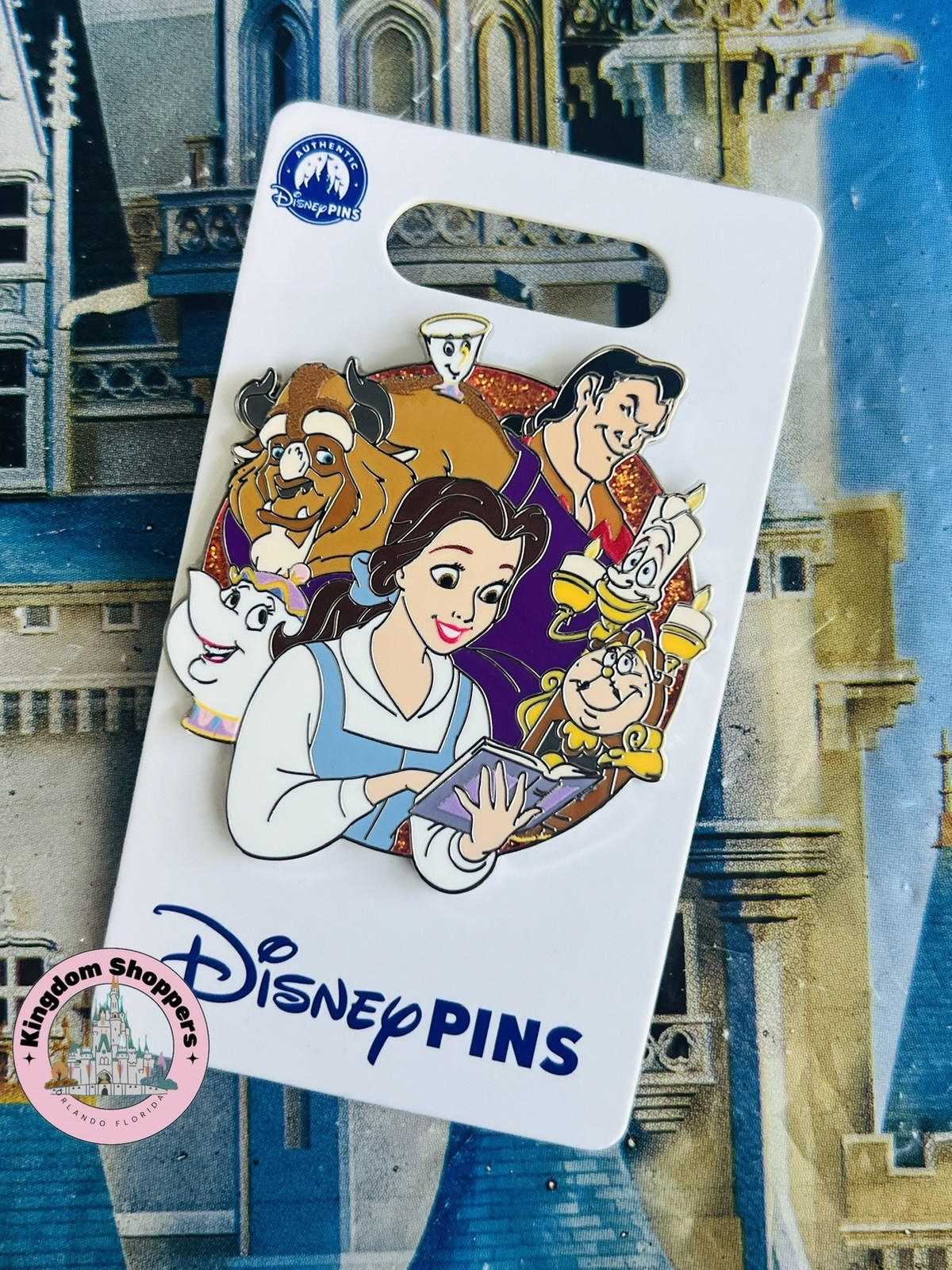 2026 Disney Parks Beauty & The Beast Cluster Belle Gaston Lumiere Chip OE Pin