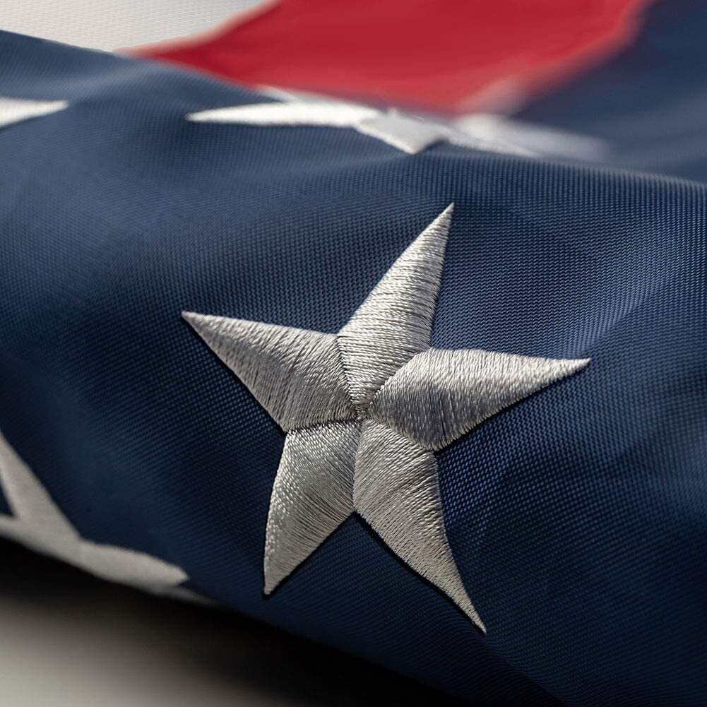 3×5 FT USA Outdoor Embroidered American Flag Luxury Embroidered Star US