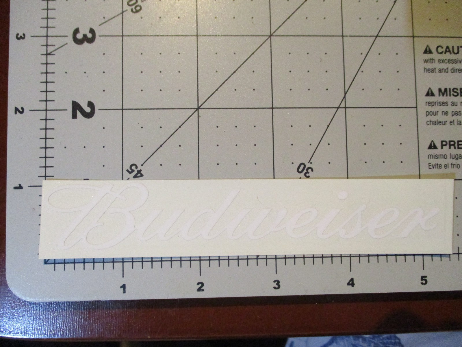 BUDWEISER White Banner Script Logo budweiser STICKER decal craft beer brewing O