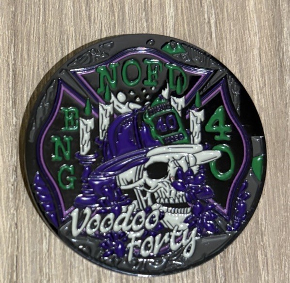 New Orleans Fire Department Voodoo Engine 40 Collectible Challenge Coin