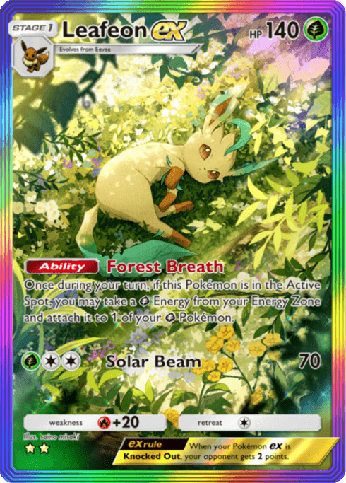 [DIGITAL] Leafeon ex – Rainbow Rare – ENG – Pokemon TCG Pocket