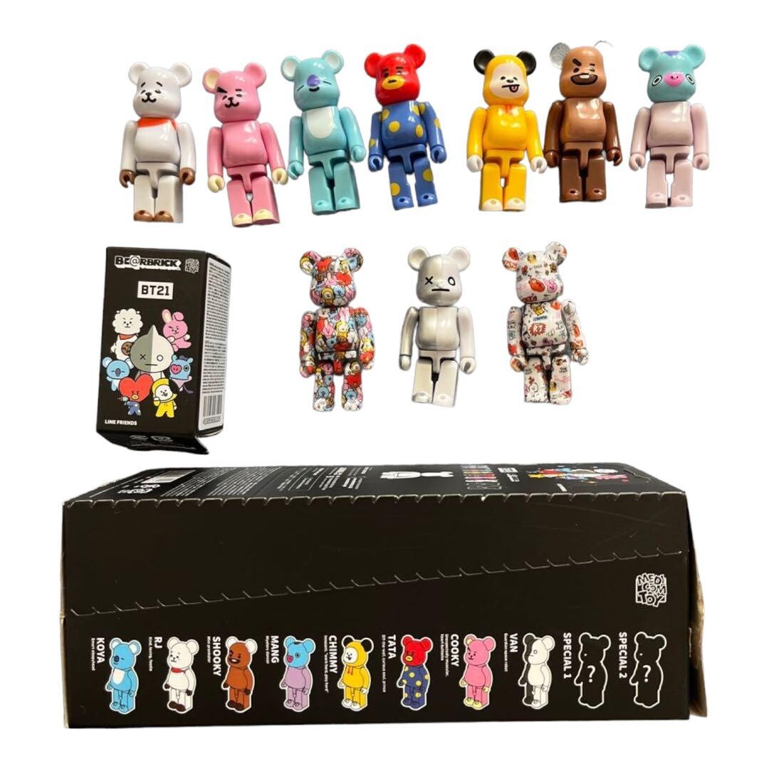 BTS BT21 BE@RBRICK MEDICOM TOY Set of 10 Figures Include Secret Limited Edition