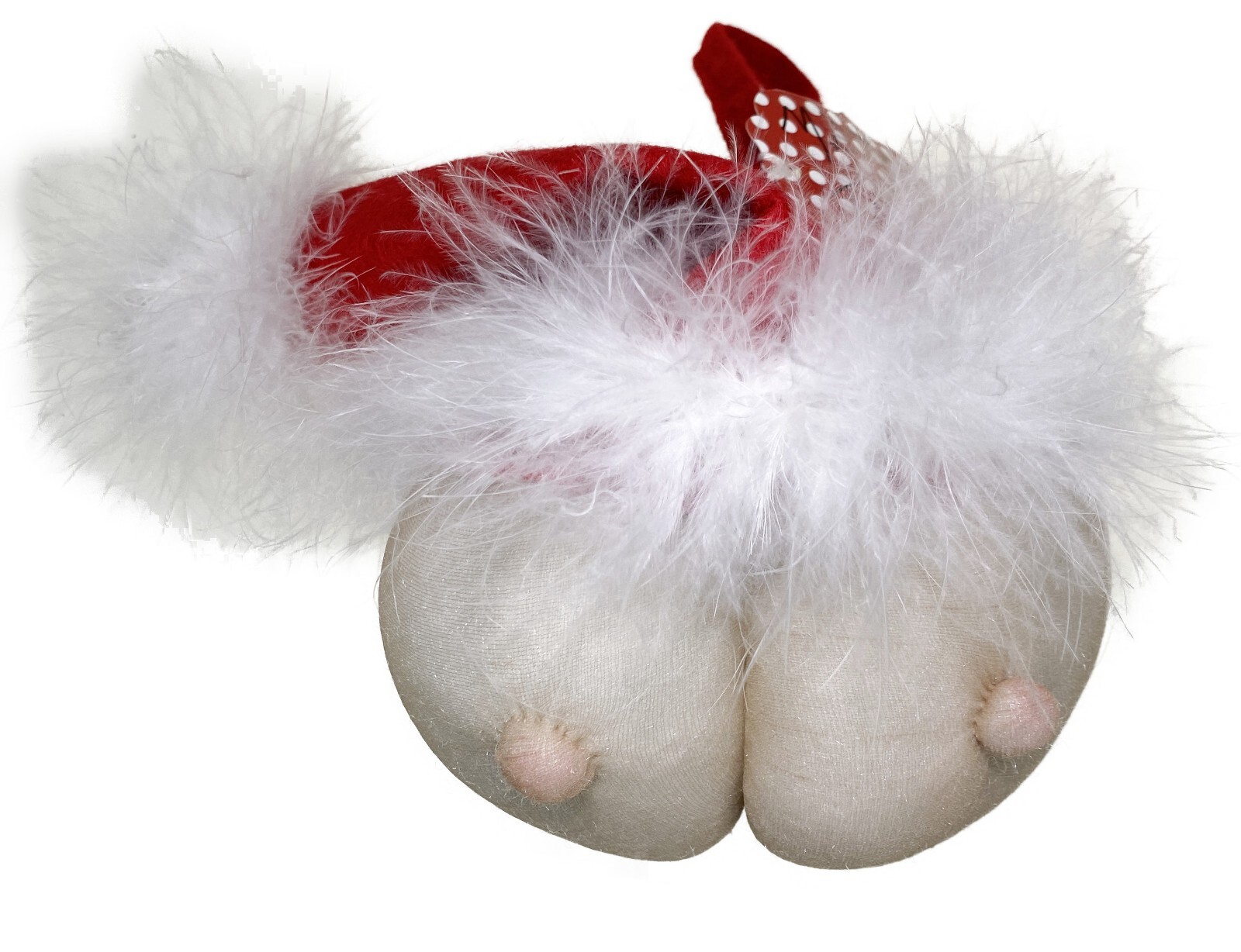 Merry Tittmas & Happy New Rear Door Wall Hang Adult Plush Ornament H6” x L5”
