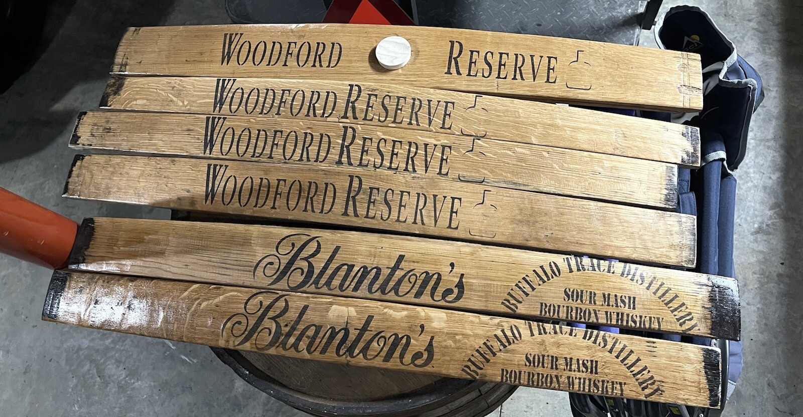 BUFFALO TRACE BOURBON BARREL STAVES ,PAPPY,BLANTON, W.L. WELLER ETC.