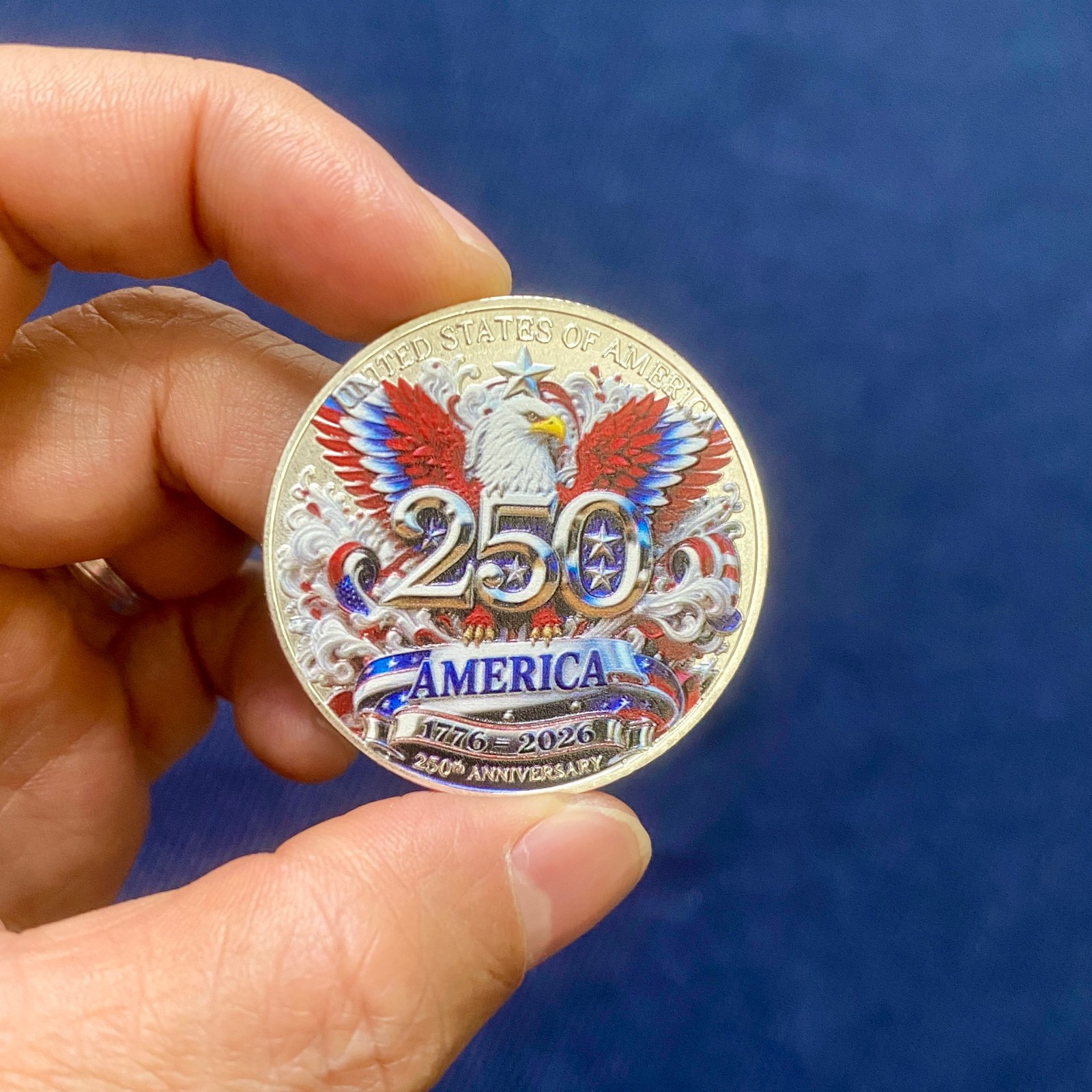America 250 Challenge Coin 1776-2026 Patriotic Collectible Semiquincentennial