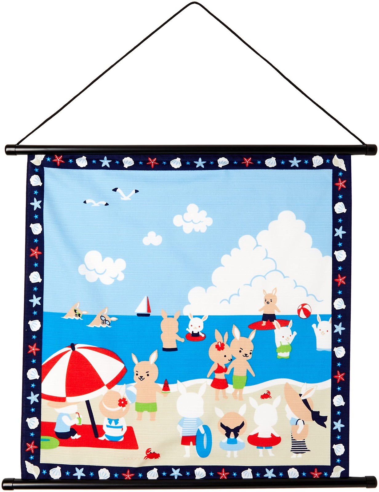 Maeda Dyeing Co., Ltd. Blue 53 X 56 Cm Shikisai Fabric Furoshiki Tapestry Sea B_