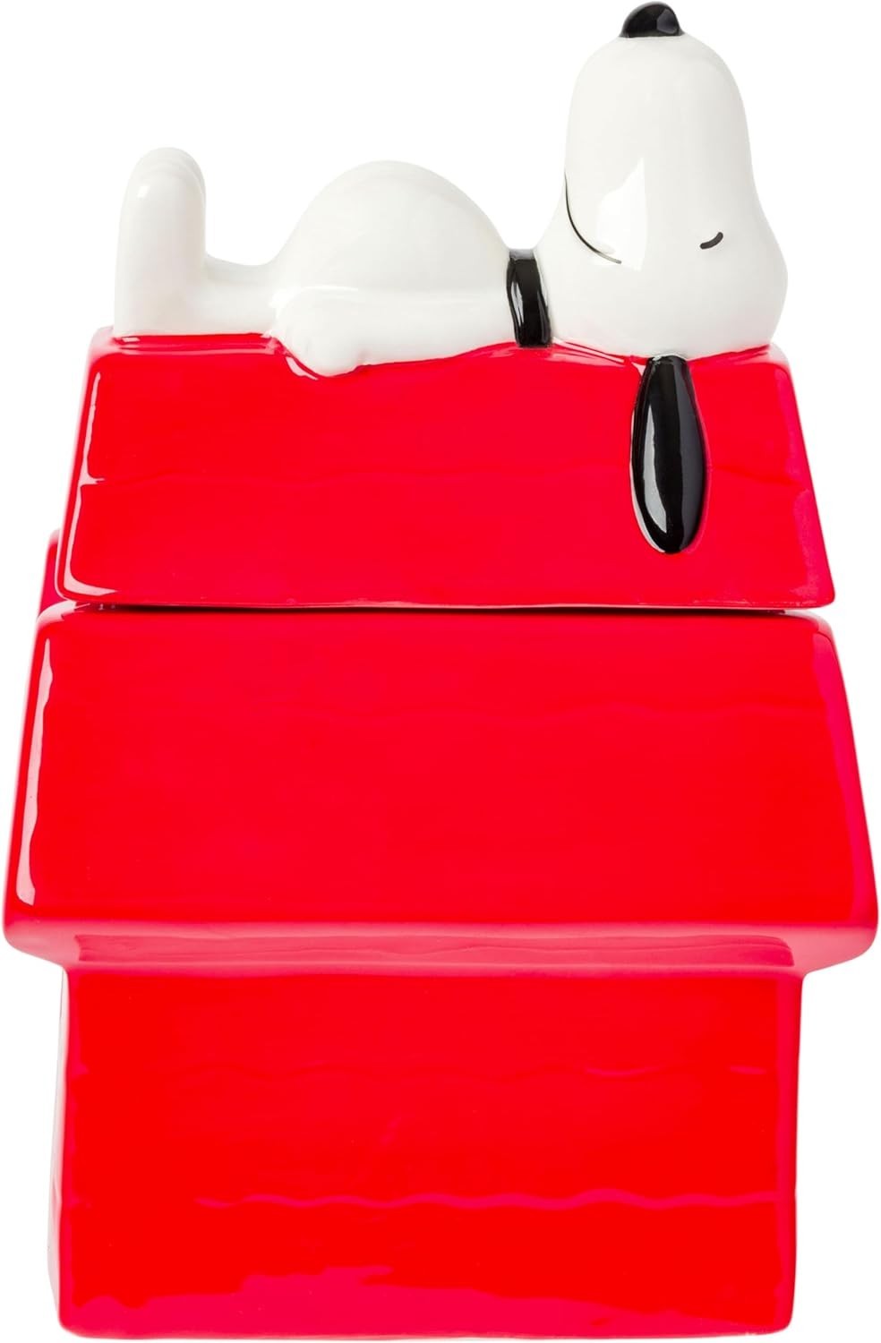 Nostalgic Peanuts Snoopy Ceramic Cookie Jar – Hand Wash Only, 5.25” x 5” x 7.75”