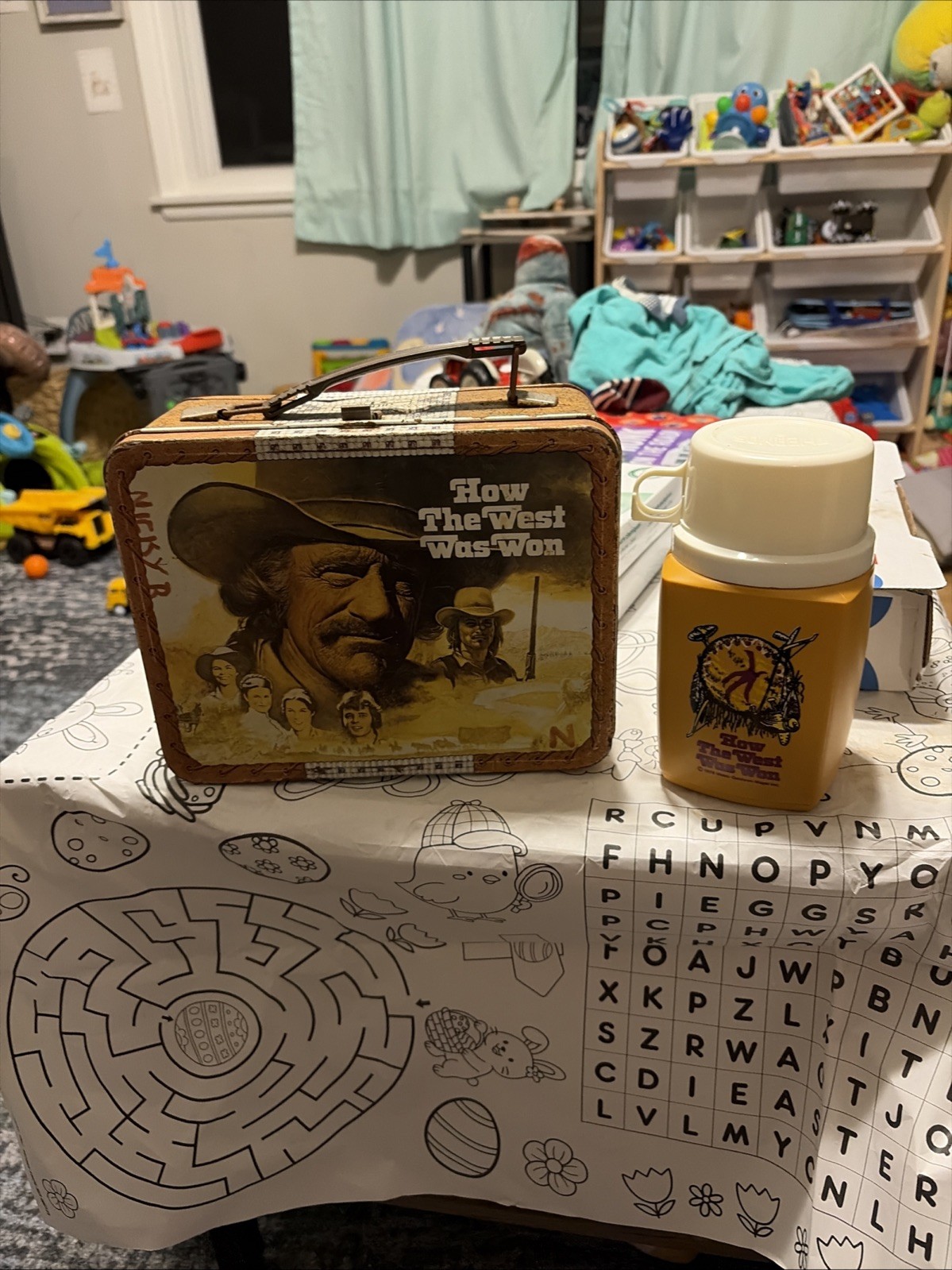 VTG 1979 How The West Was Won Metal Lunchbox & Thermos King Seeley TV Western