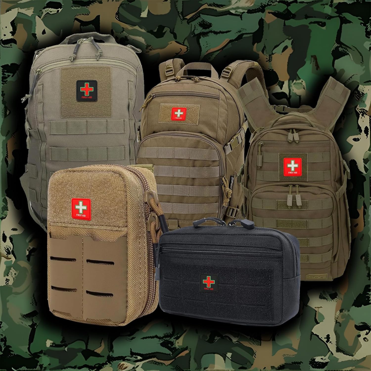 Medical Cross Patch, Tactical First Aid Med Patches Perfect for IFAK Trauma Pou