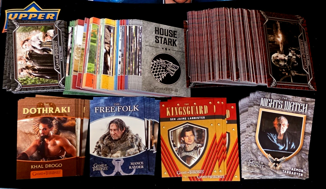 Game of Thrones The Great Houses Base Set + 4 Insert Sets + Saga Sets 176 Cards