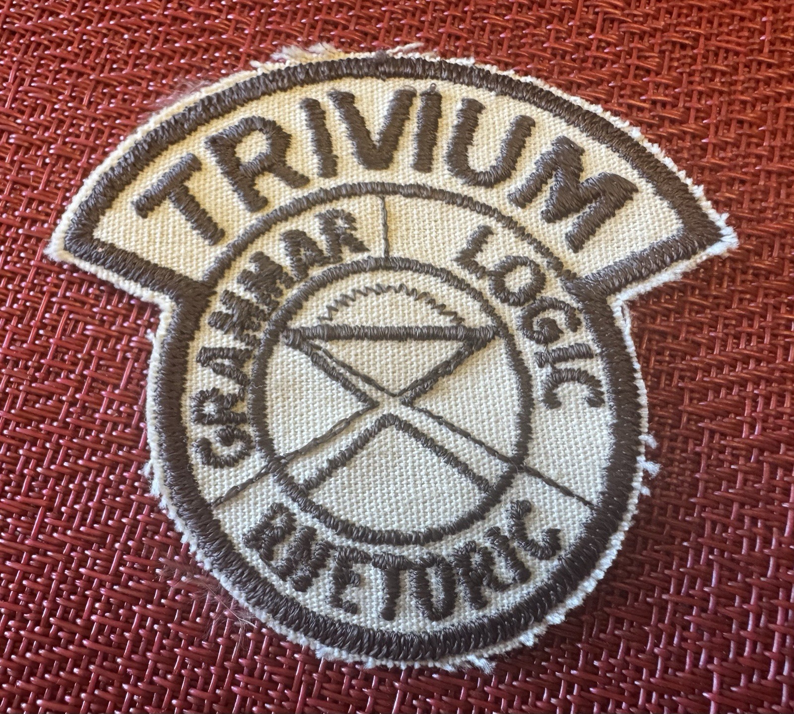 TRIVIUM Grammar Logic Rhetoric Sew On Vintage PATCH Condition As Shown