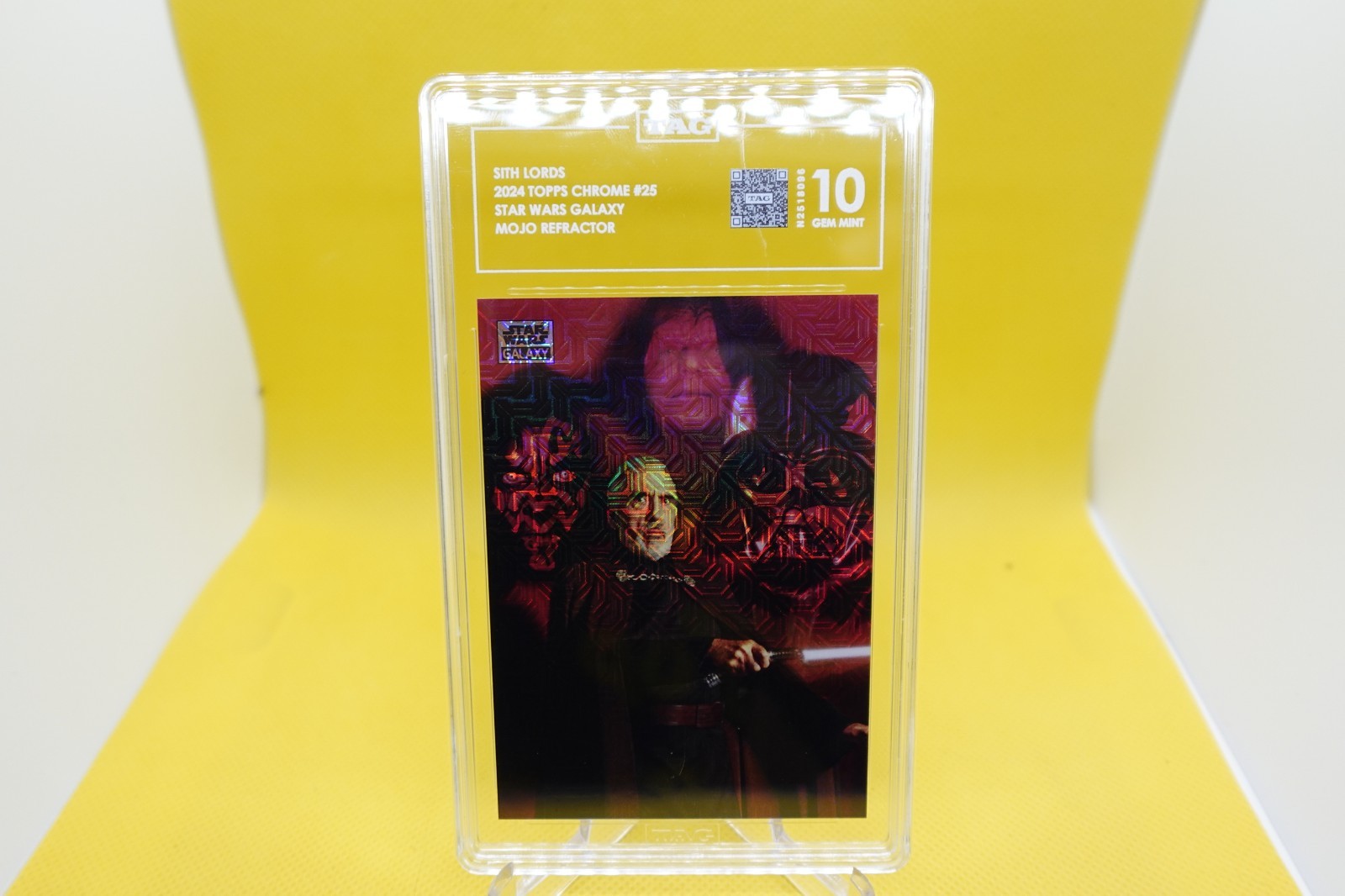 2024 Topps Chrome Star Wars Galaxy Sith Lords #25 Mojo Refractor /50 TAG 10
