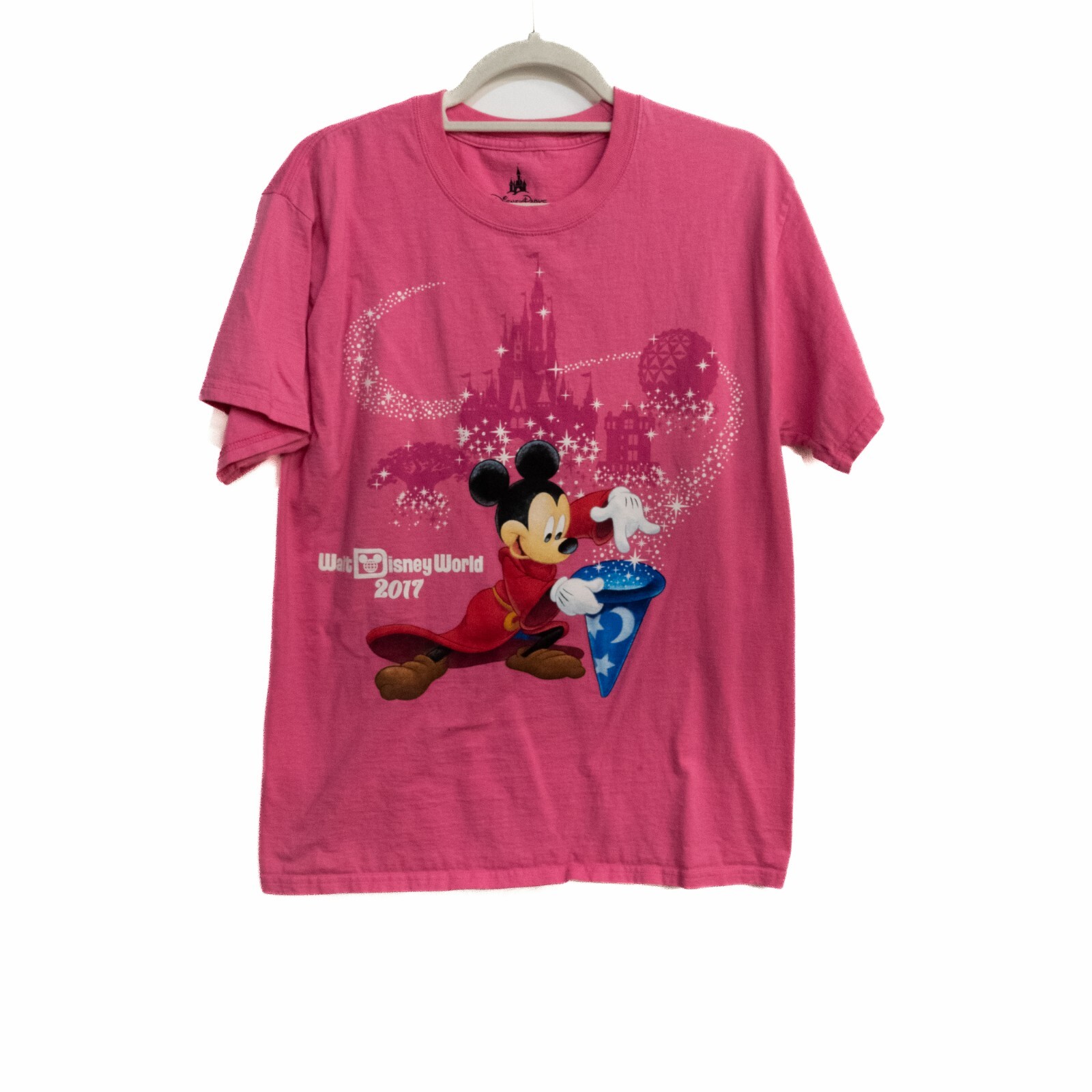 Disney Parks Pink T Shirt Graphics Magical Mickey Disney World Short Sleeve M