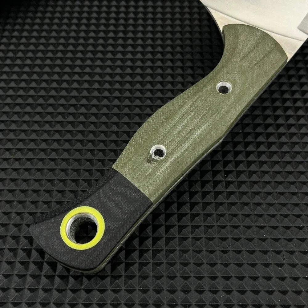 Station 4010BK Style Fixed Blade Kitchen Knife 6″ Clip Point D2 G10 Sheath