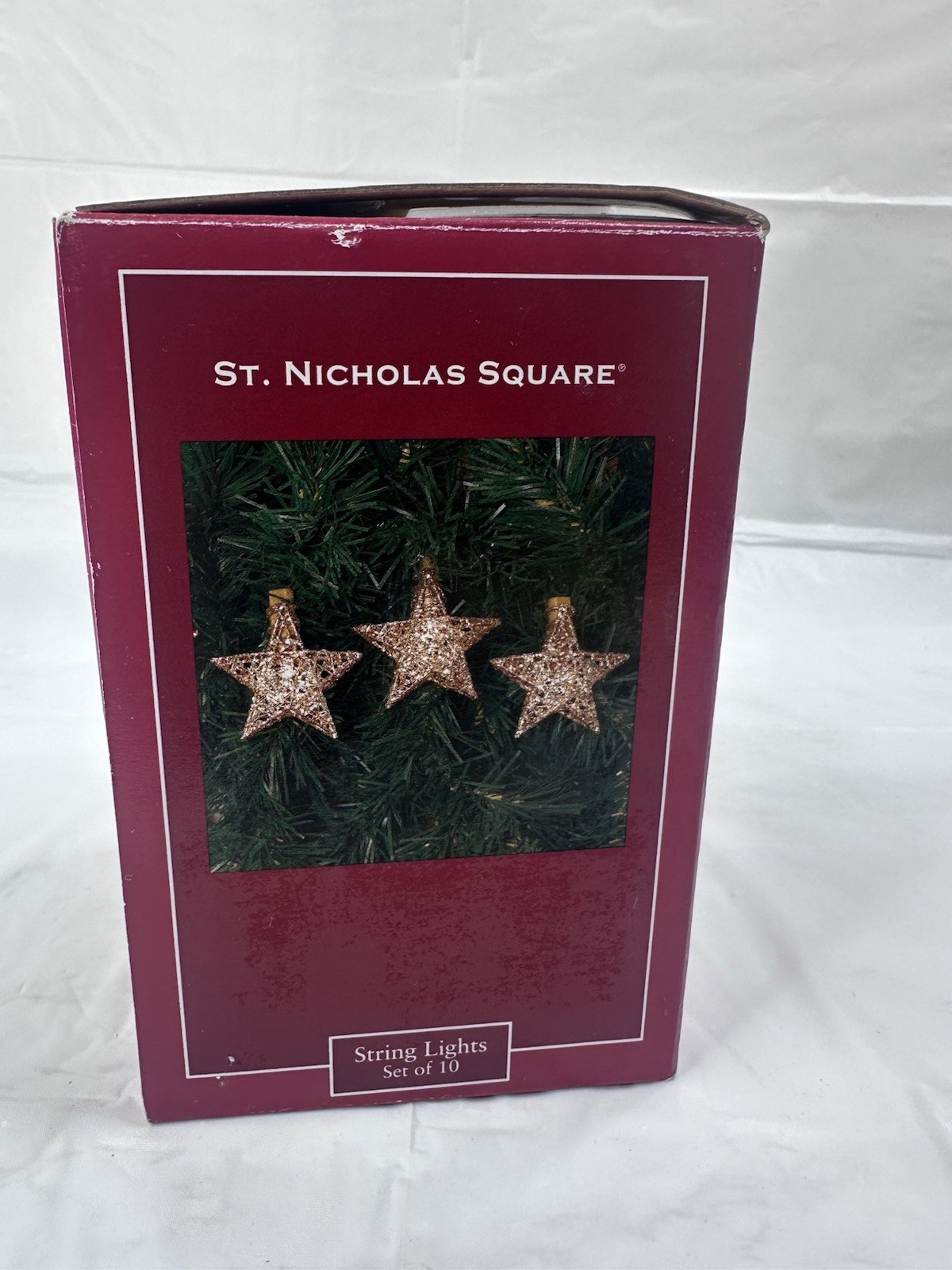 St. Nicholas Square String Lights Star Set Of 10 Christmas Village Accessory