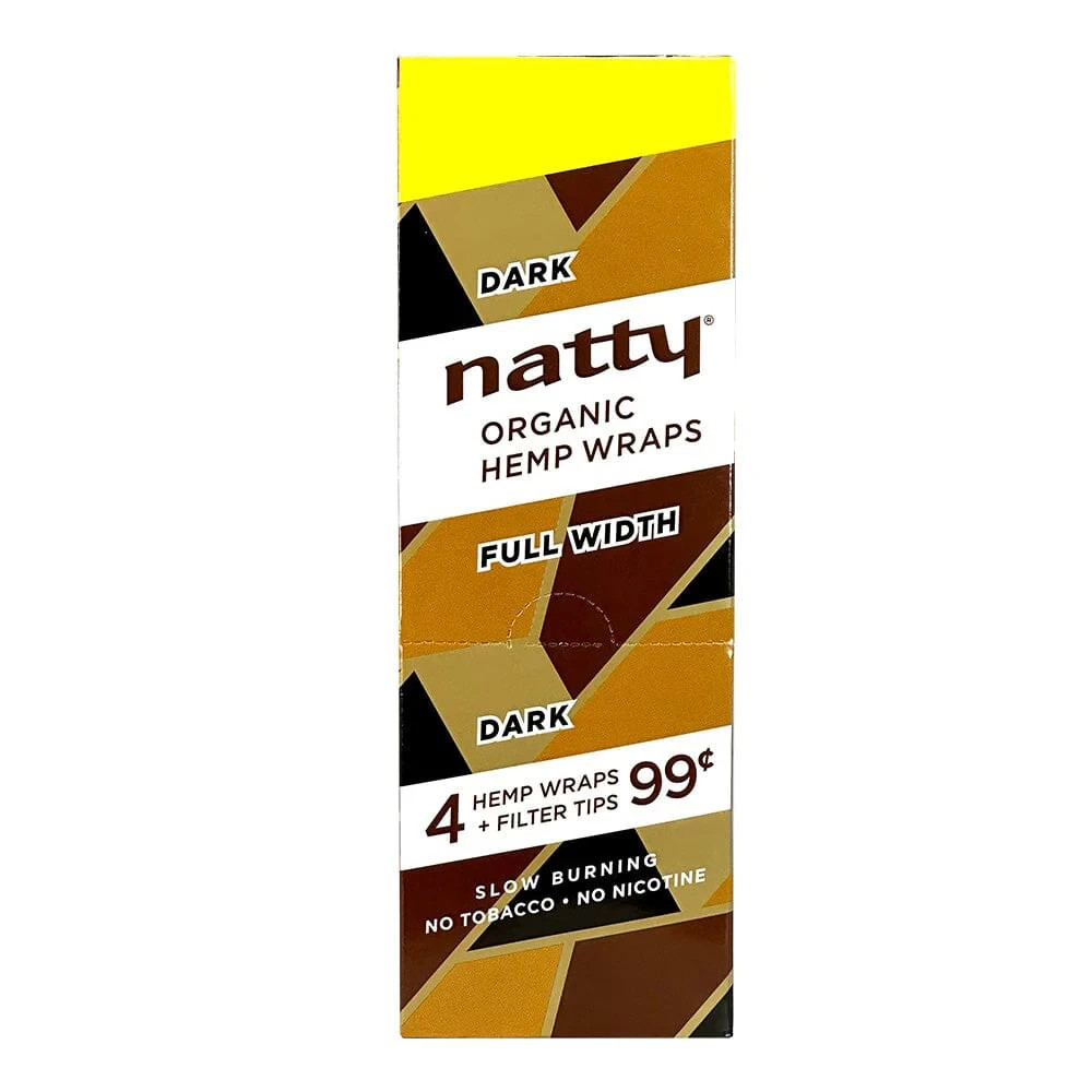 NATTY Organic DARK Flavored Full-Width Herbal Wraps Full Box 15/4CT -60PCS