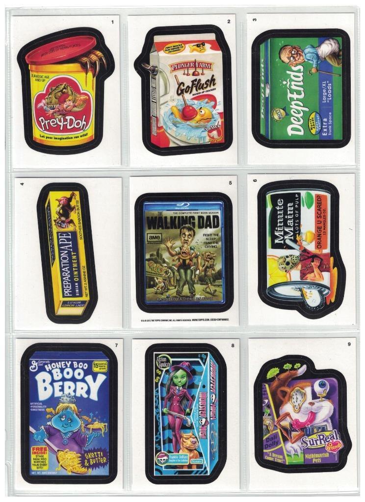 2013 Topps Wacky Packages ANS11 Series 11 COMPLETE SET of 55 BLACK BORDER CARDS