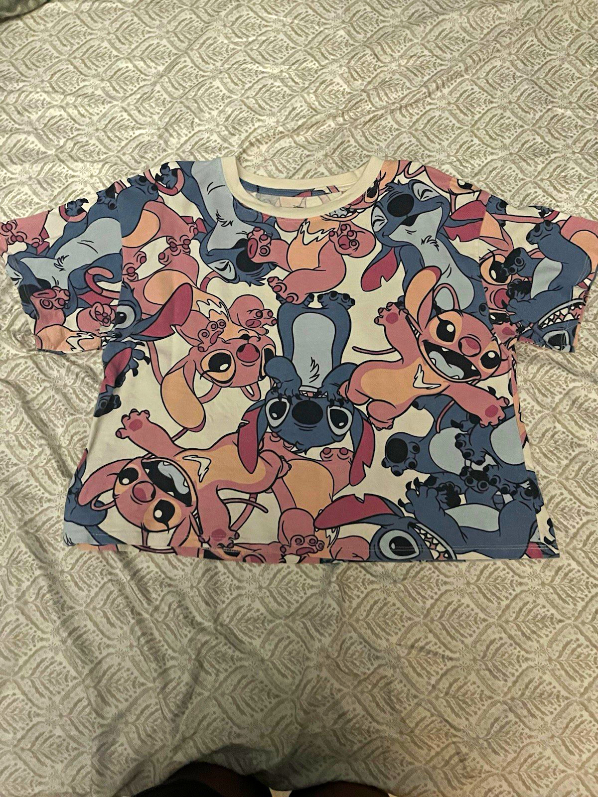 Disney Lilo & Stitch All-Over Print Short Sleeve T-Shirt Toddler Multicolor