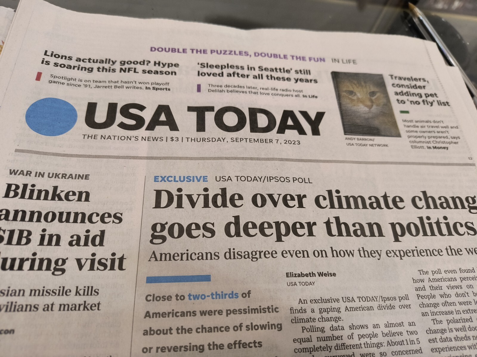 USA Today Thursday September 7 2023