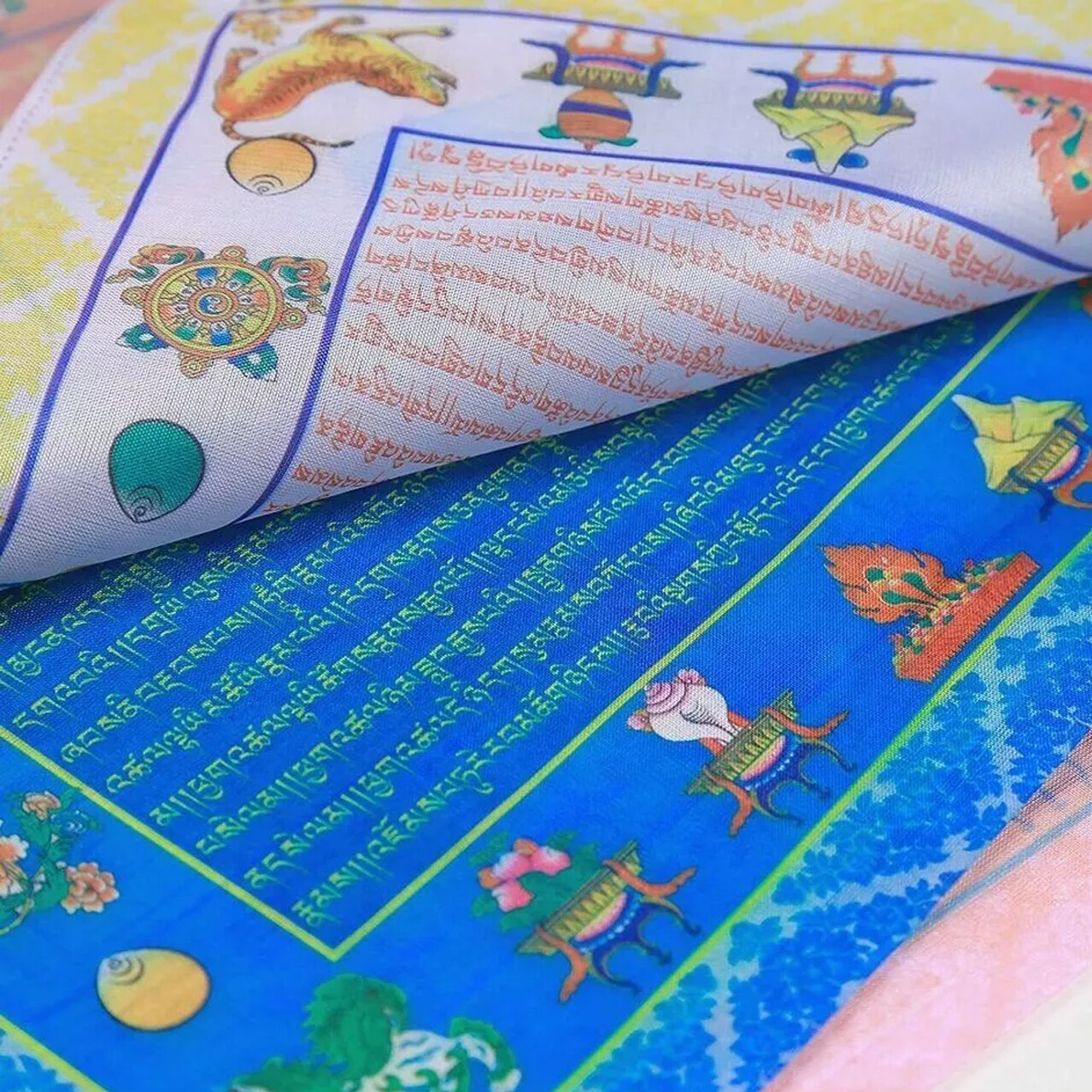 20Pc Tibetan Buddhist Prayer Flags Outdoor Meditation Five Elements 11×14 Inches