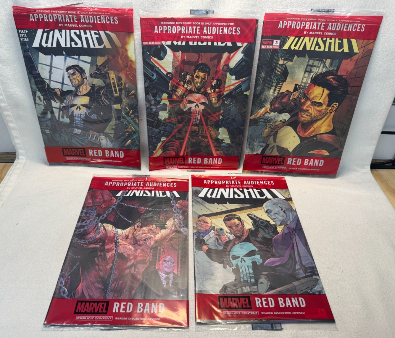 Marvel Punisher Red Band #1-5 by (W) Benjamin Percy **1st Print/FREE SHIPPING**