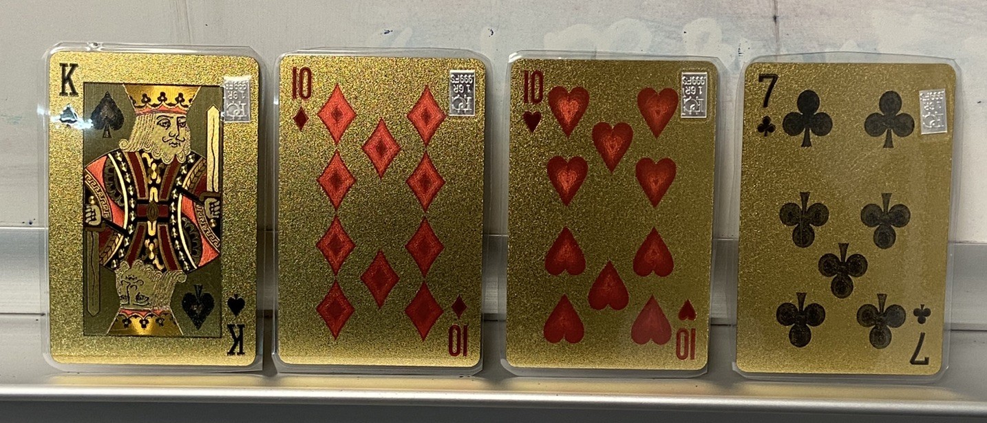 Silver 1 Grain Fine Silver Set Of 4 Playing Cards