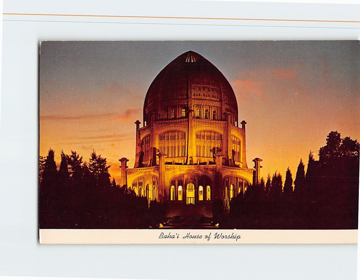 Postcard Bahai House of Worship Wilmette Illinois USA