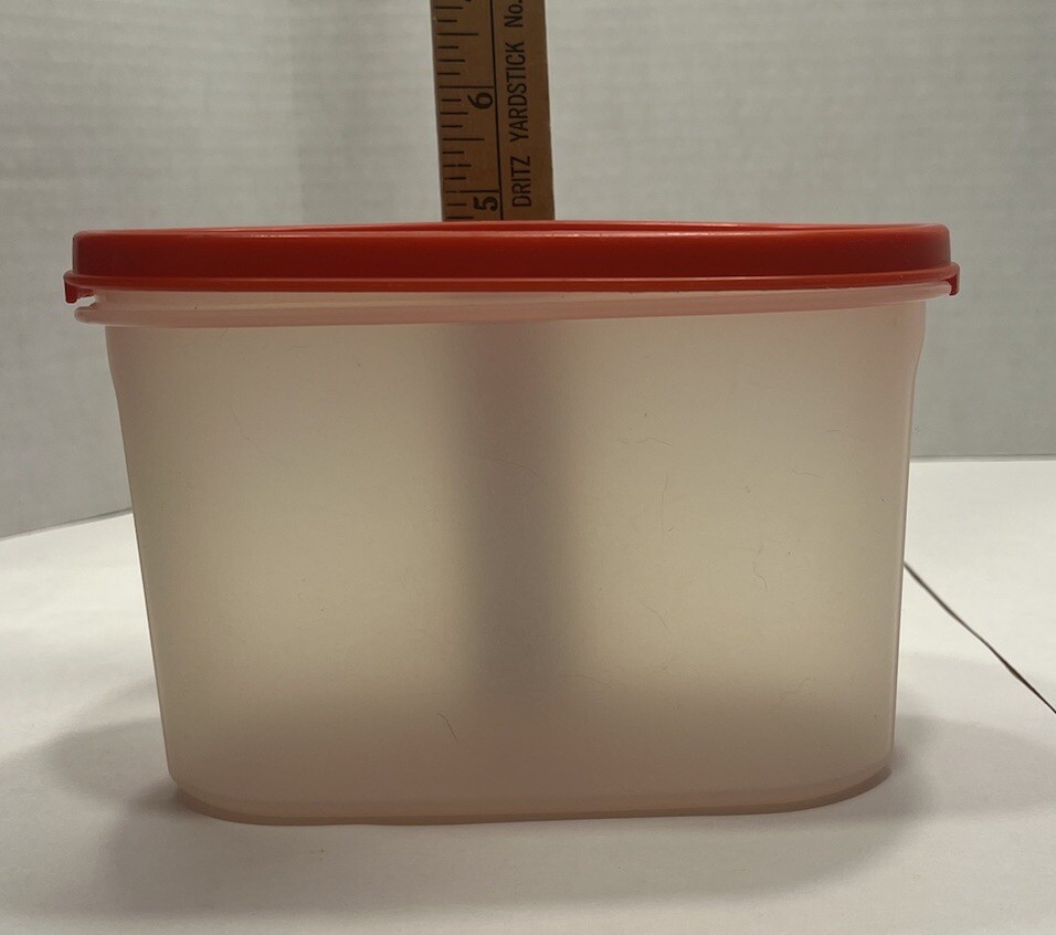 Tupperware Modular Mates Oval #1 & #2 And Round #5 W/Red Lids