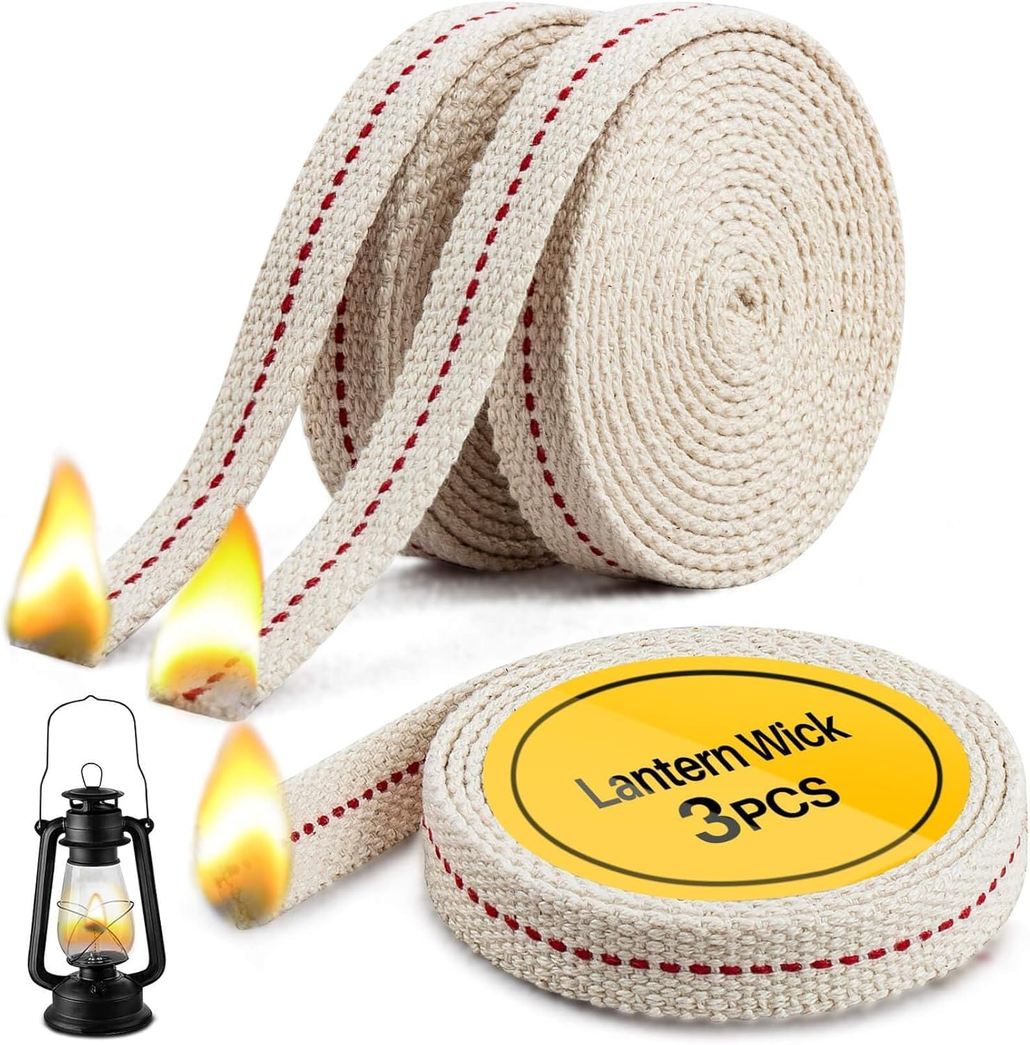 Lamp Wick Lantern Wick – Lantern Wicks 3 Rolls 1/2 Inch Flat Cotton Oil Lamp Wic