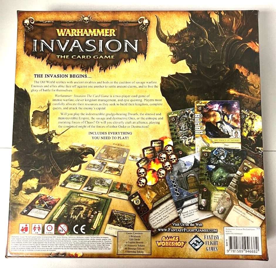 Fantasy Flight Games Warhammer Invasion The Card Game MINT VHTF