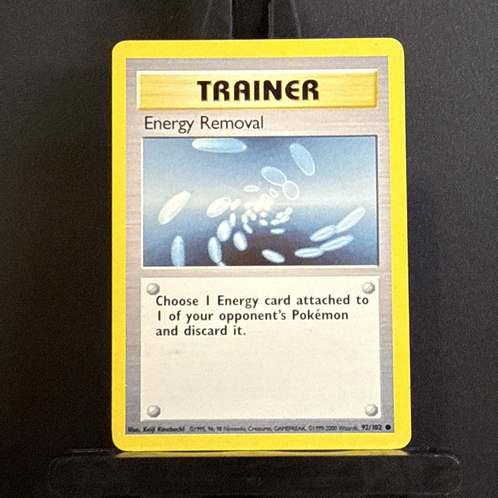 Energy Removal 92/102 – NM – Vintage Pokemon TCG – WOTC Base Set 1999-2000