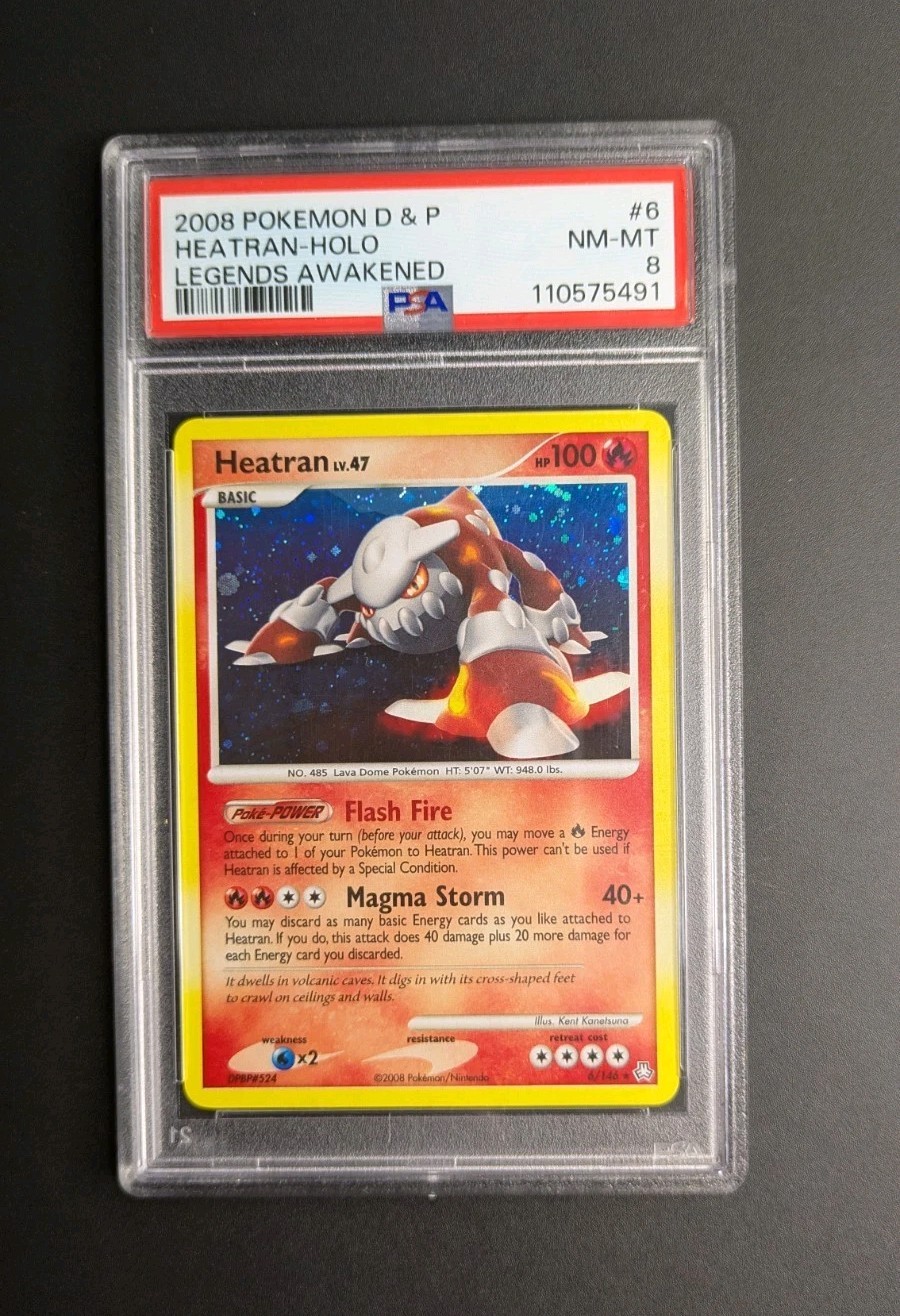 Heatran 6/146 PSA 8 Mint Holo Rare Diamond Pearl Legends Awakened Graded Slab