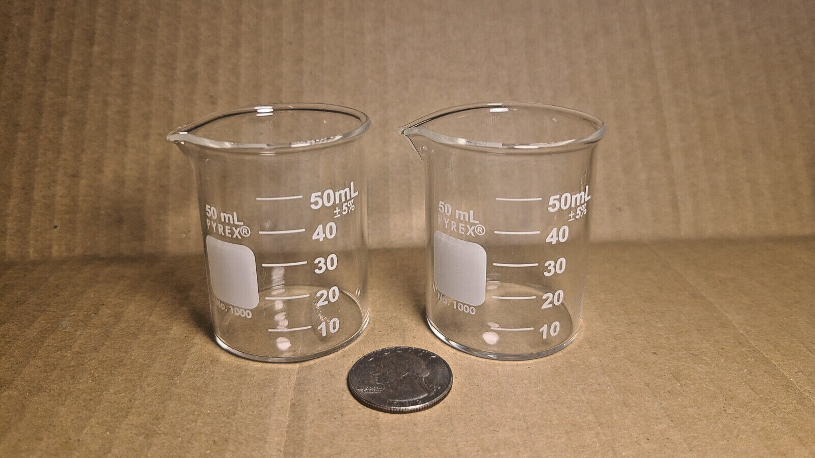 50mL PYREX Griffin Beaker Shot Glasses (2-Pack) No.1000-50 (discounts on bulk)