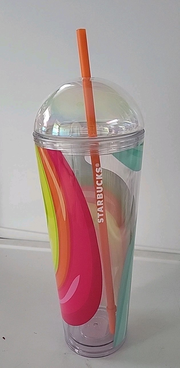 Starbucks 2025 Summer Collection 24oz Cold Venti Cup with Rounded Bubble Lid