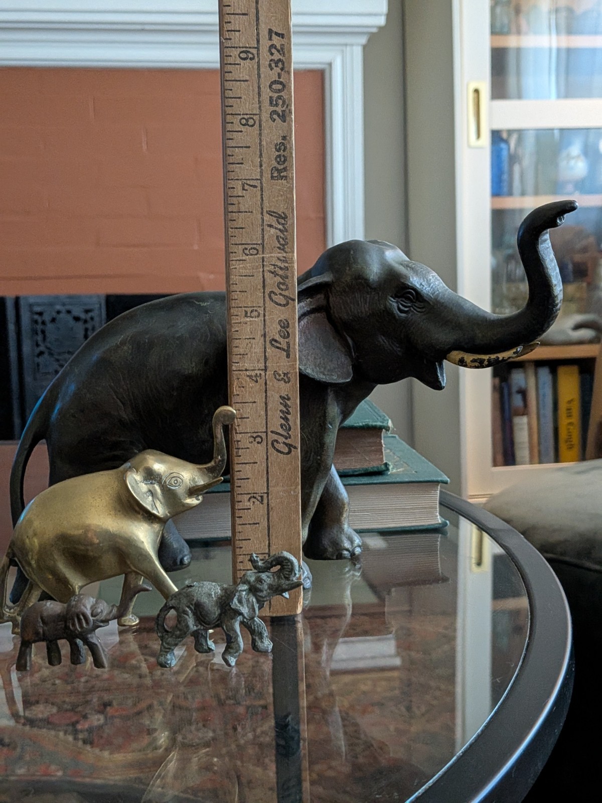 Vtg Elephant Statue Collection Brass & Metal Animal Art Safari Lot Boho Decor