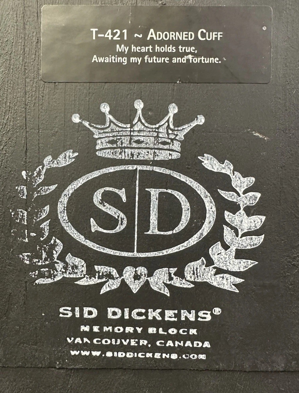RARE Sid Dickens Memory Block Tile # T-421 “Adorned Cuff” READ SEE PICS