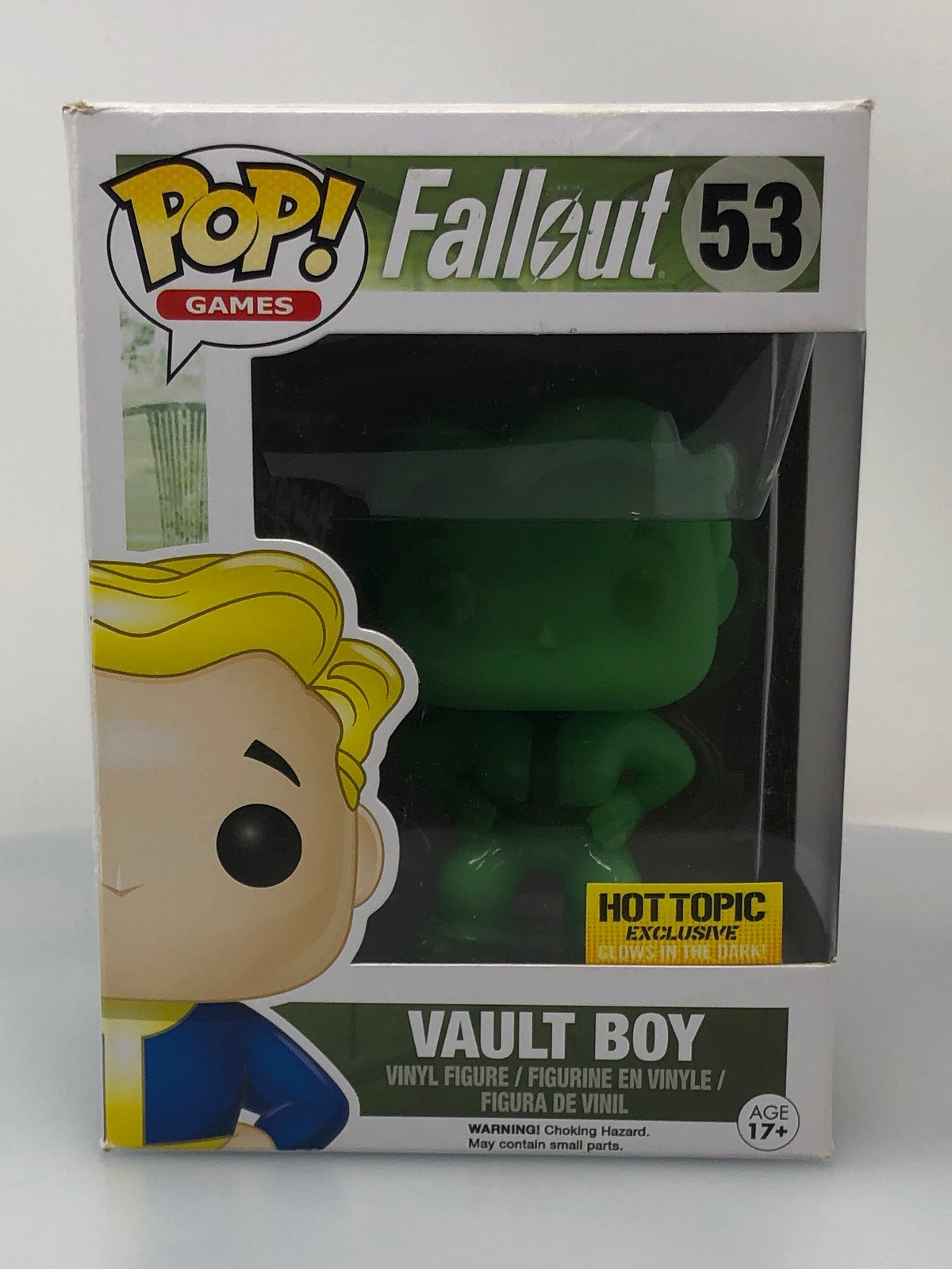 Funko POP! Games Fallout Vault Boy Green #53 Hot Topic Exclusive NOT MINT