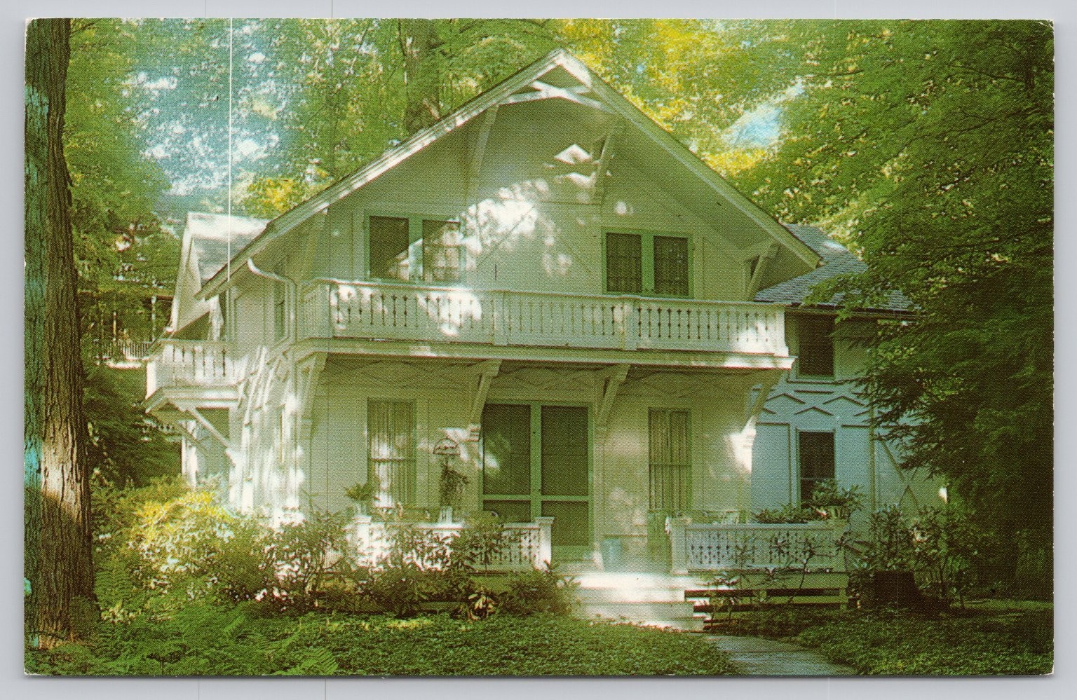 Lewis Miller Cottage Chautauqua NY Photochrome Postcard 1939-Now