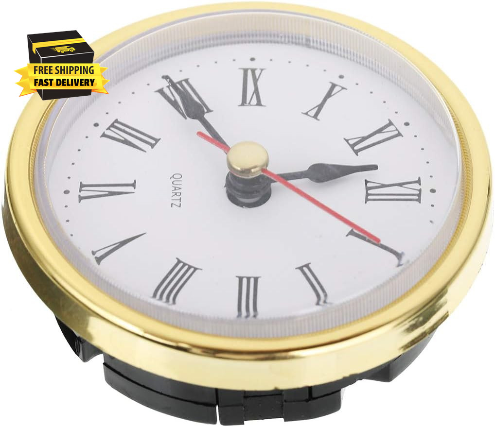 Classic Clock Craft Quartz Movement 2-1/2 (65Mm) round Clocks Head Insert Roman