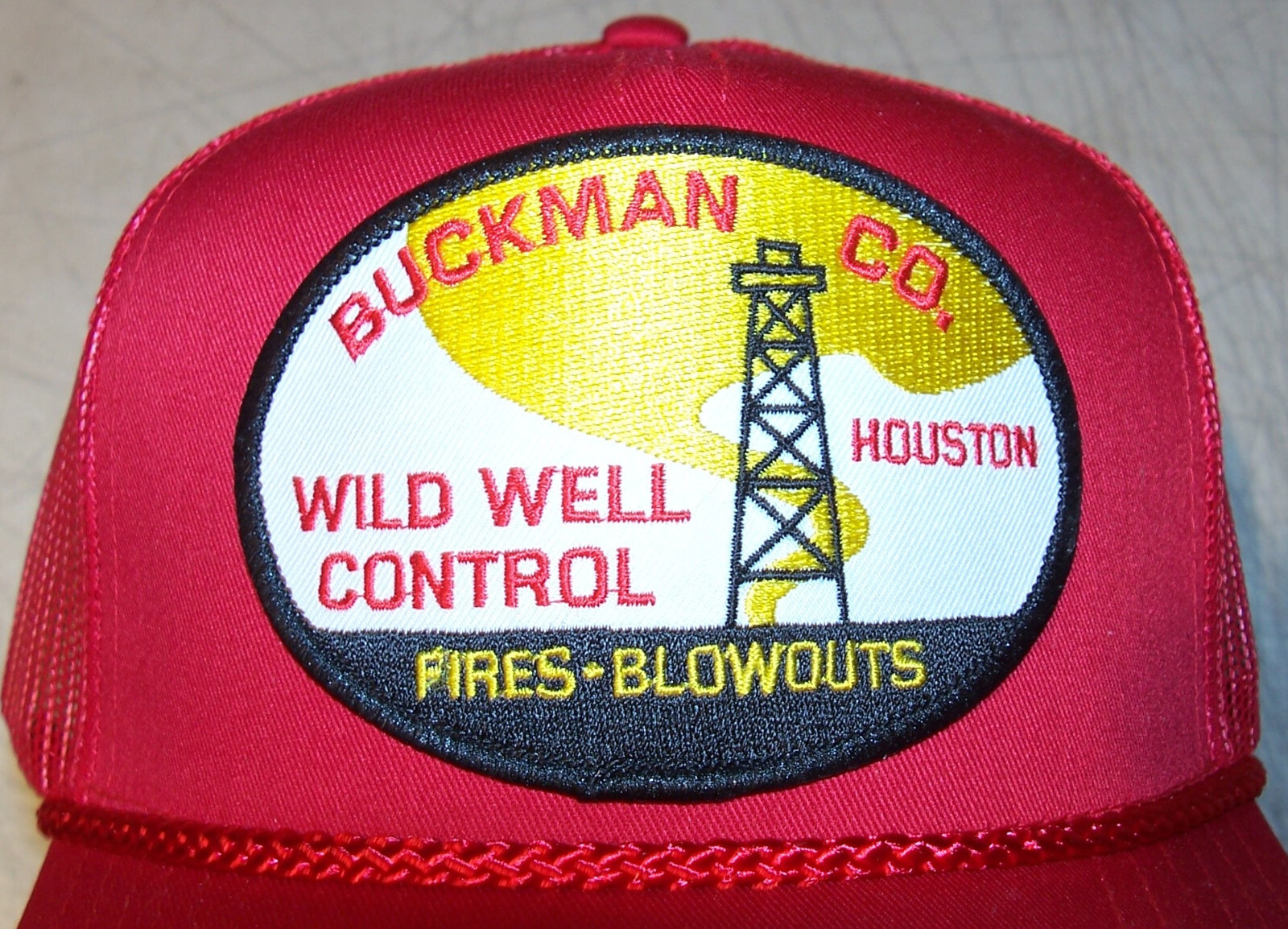 John Wayne Hellfighters Cap Hat Red Adair Oil Field Gas Well Blowout Firefighter
