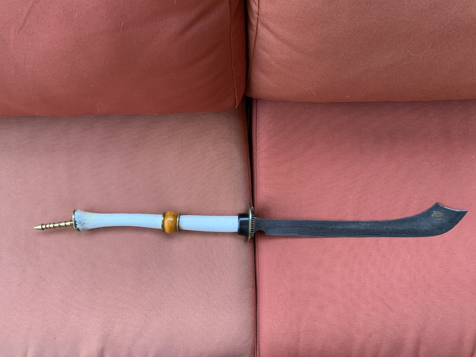 Chance Priest Custom Handmade Two Hand Damascus Sword. 34″OAL