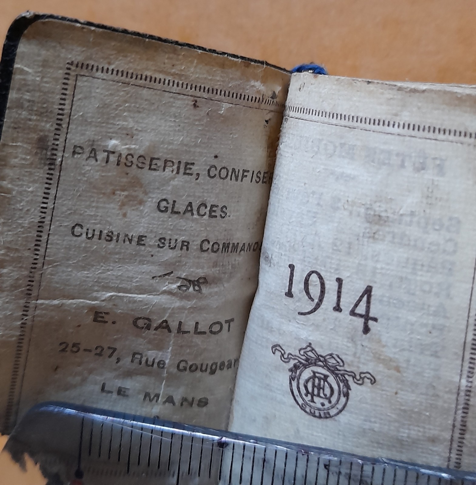 Petit Agenda 1914 4.7cm x 3.4cm